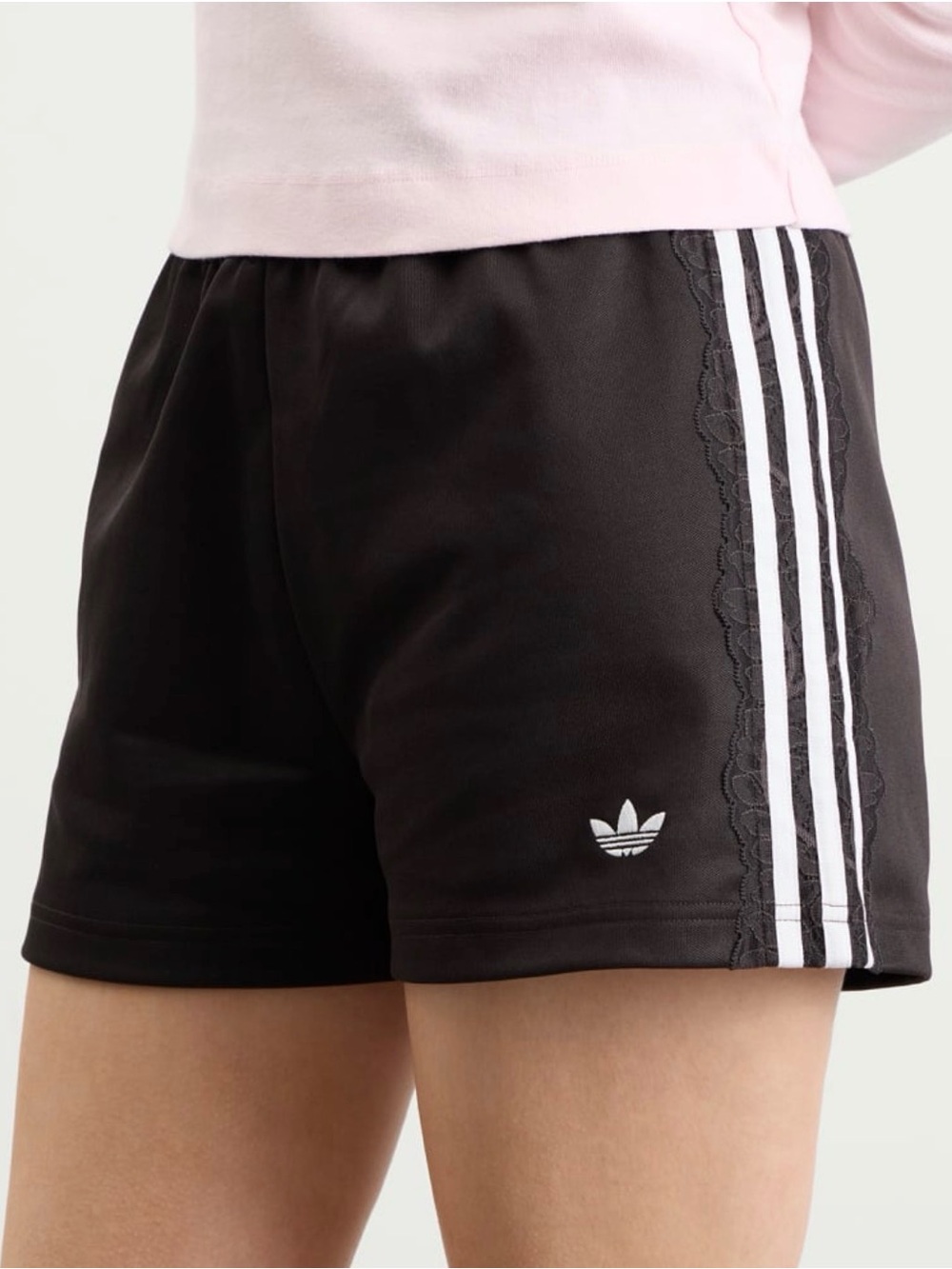 adidas Lace 3 Stripe Shorts in night brown